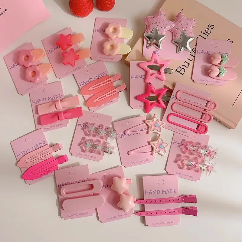 Pink Dopamine Hairpin for Girls Side Duckbill Clip - Image 68