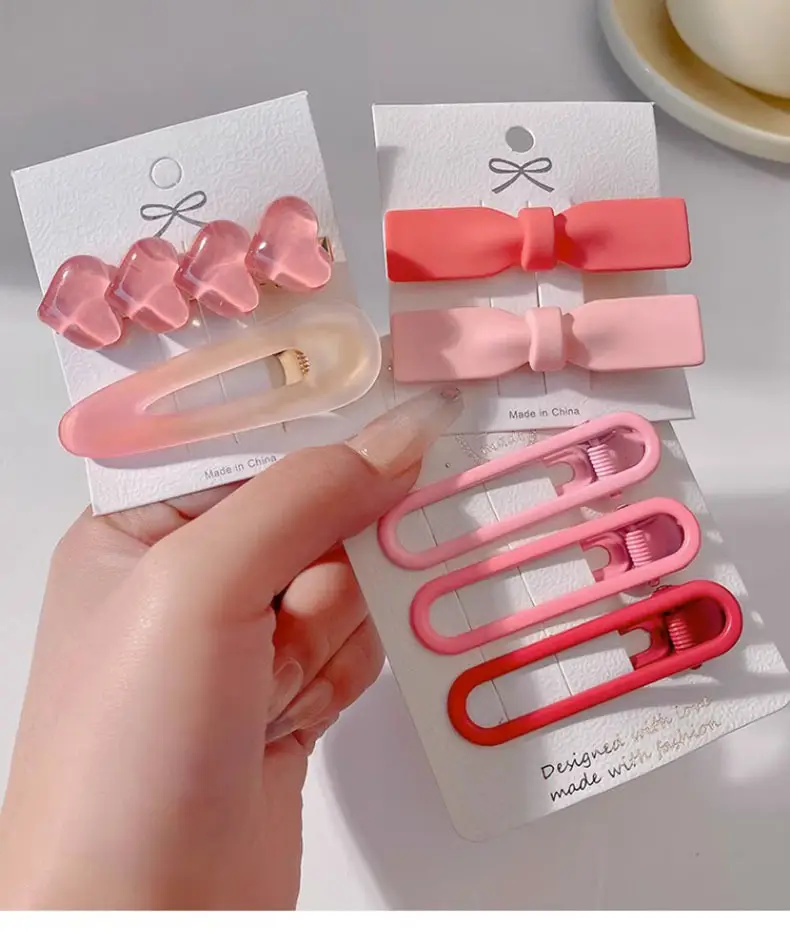 Pink Dopamine Hairpin for Girls Side Duckbill Clip — feature 11