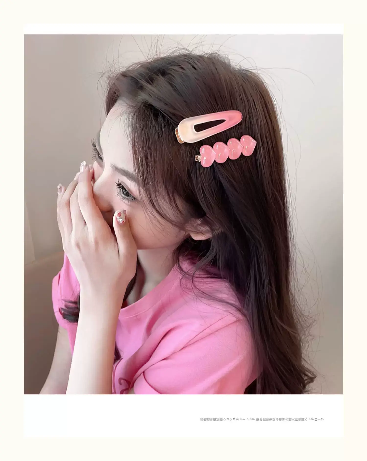 Pink Dopamine Hairpin for Girls Side Duckbill Clip — feature 13