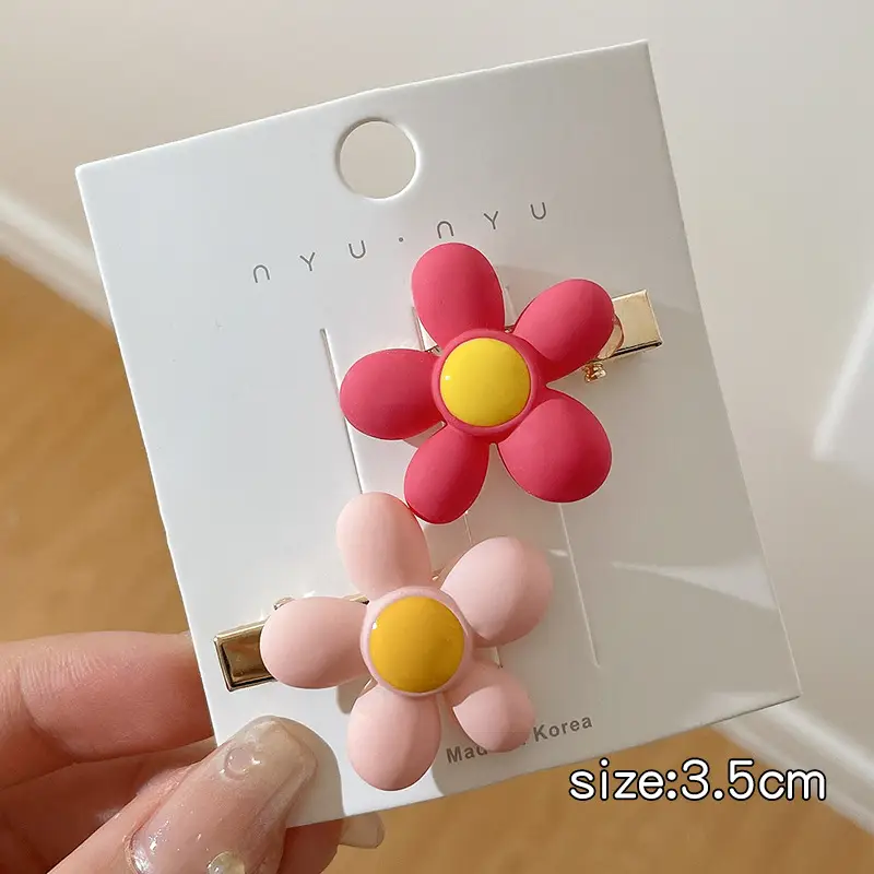 Pink Dopamine Hairpin for Girls Side Duckbill Clip - Image 3