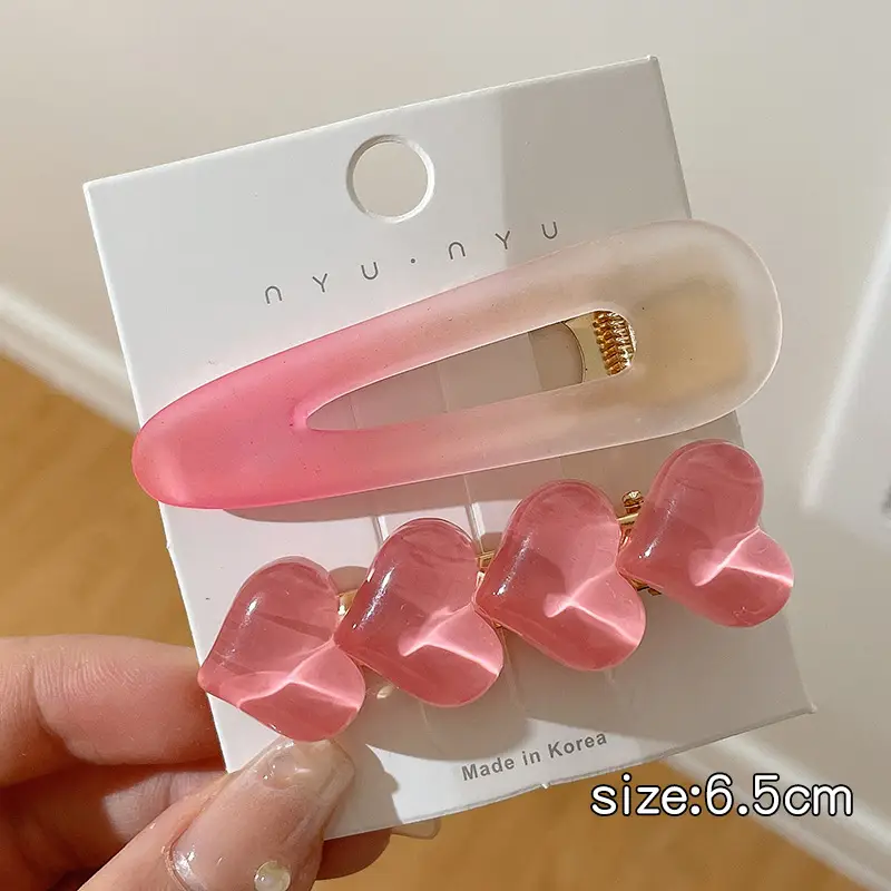 Pink Dopamine Hairpin for Girls Side Duckbill Clip - Image 5