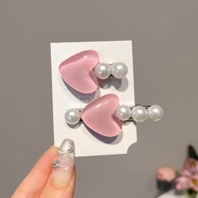 Pink Dopamine Hairpin for Girls Side Duckbill Clip - Image 6