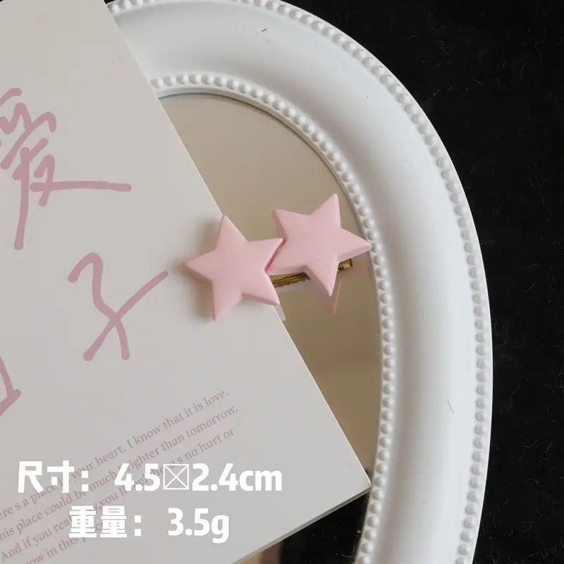 Pink Dopamine Hairpin for Girls Side Duckbill Clip - Image 7