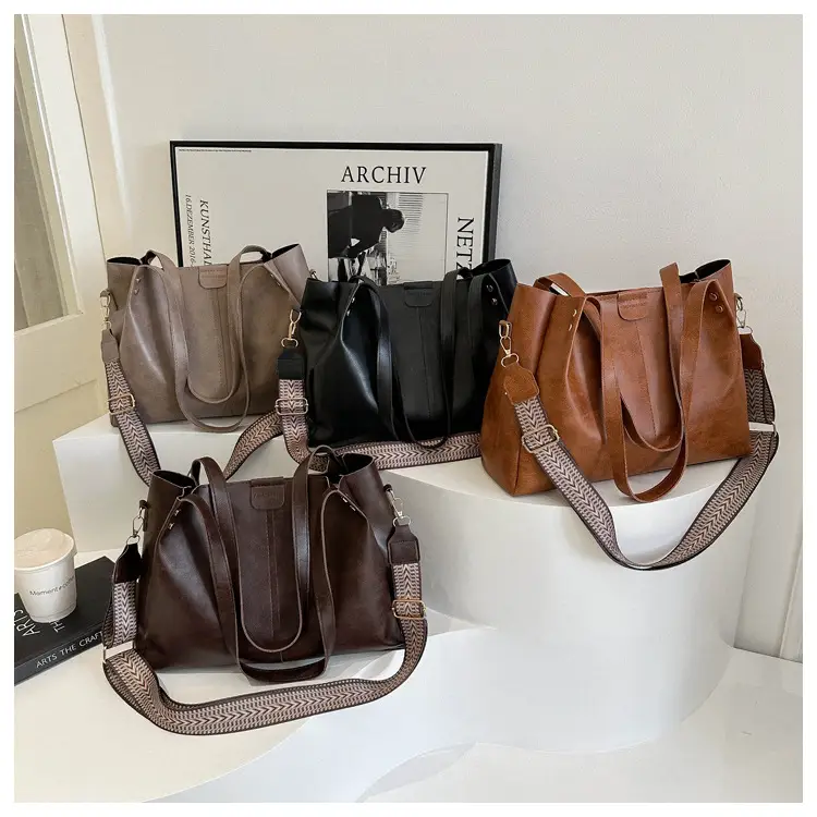 Vintage Brown Shoulder Crossbody Bag for Women - Image 5