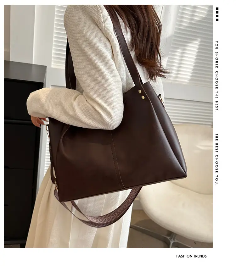 Vintage Brown Shoulder Crossbody Bag for Women — feature 1