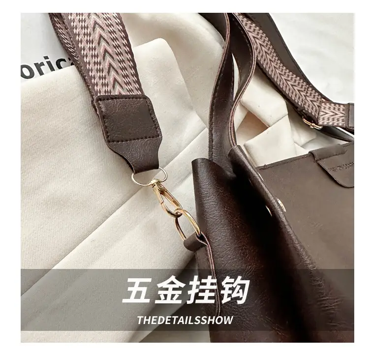 Vintage Brown Shoulder Crossbody Bag for Women — feature 5