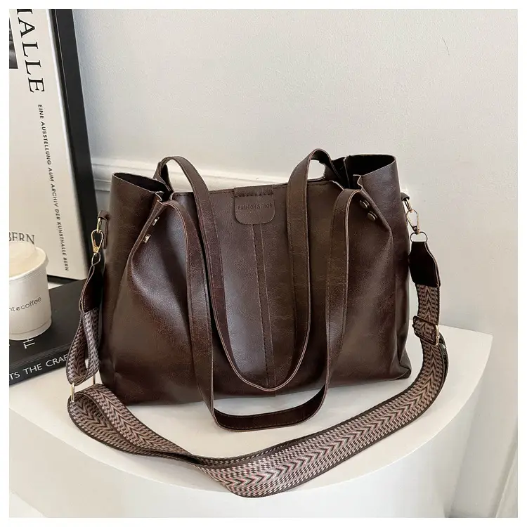 Vintage Brown Shoulder Crossbody Bag for Women - Image 2