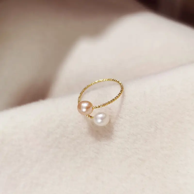 Pearl Ring with Gold Plated Finish for Women - Image 4