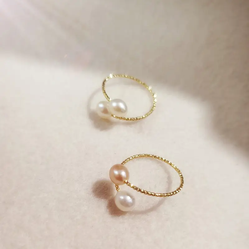 Pearl Ring with Gold Plated Finish for Women - Image 5