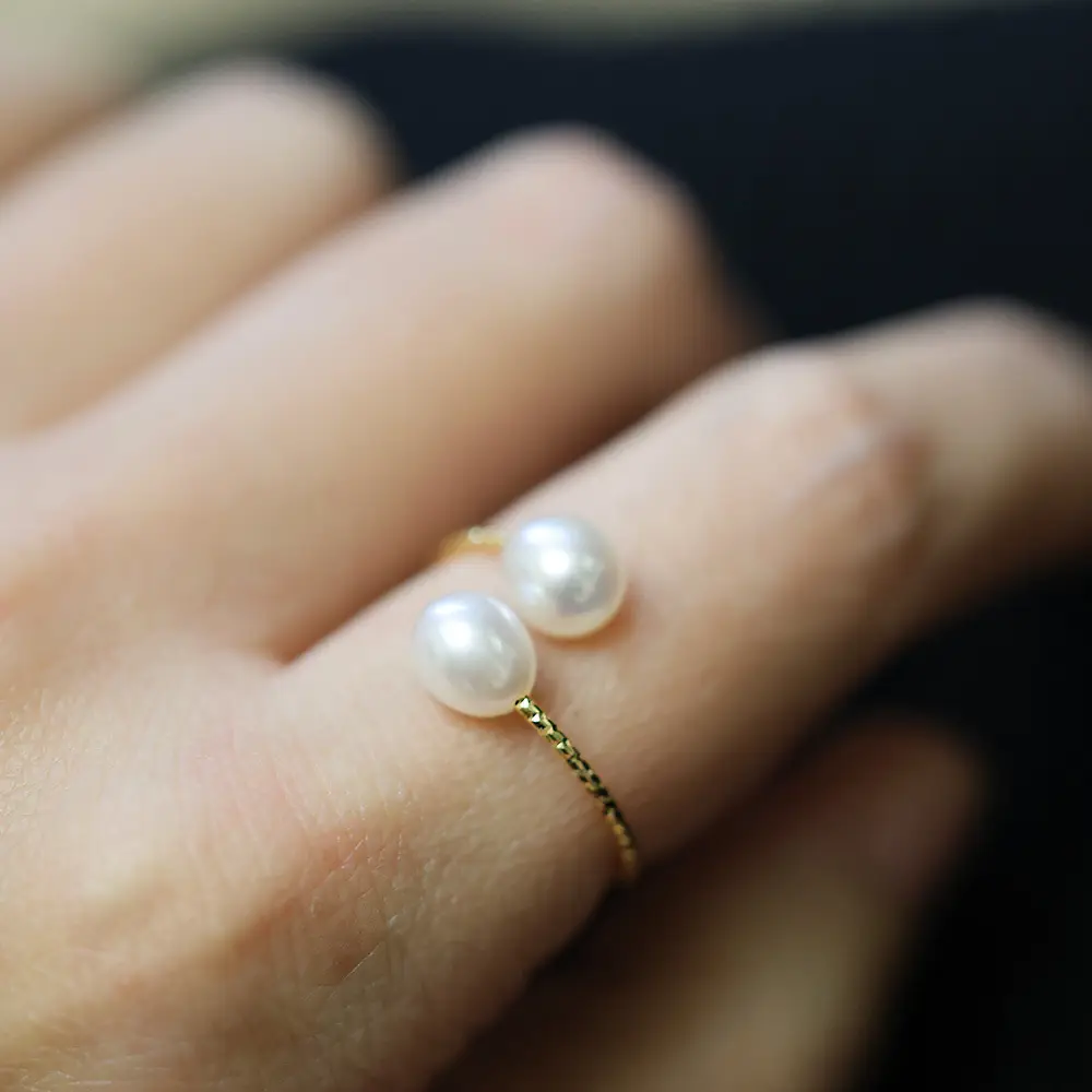 Pearl Ring with Gold Plated Finish for Women — feature 1