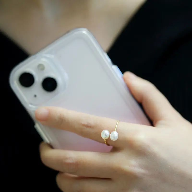Pearl Ring with Gold Plated Finish for Women — feature 2