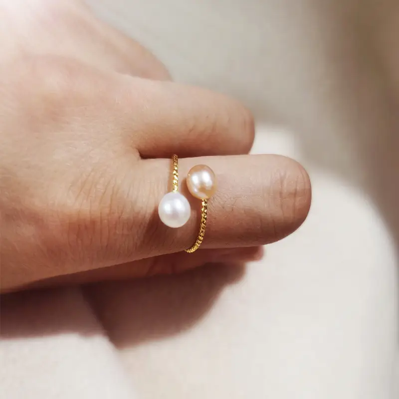 Pearl Ring with Gold Plated Finish for Women — feature 3