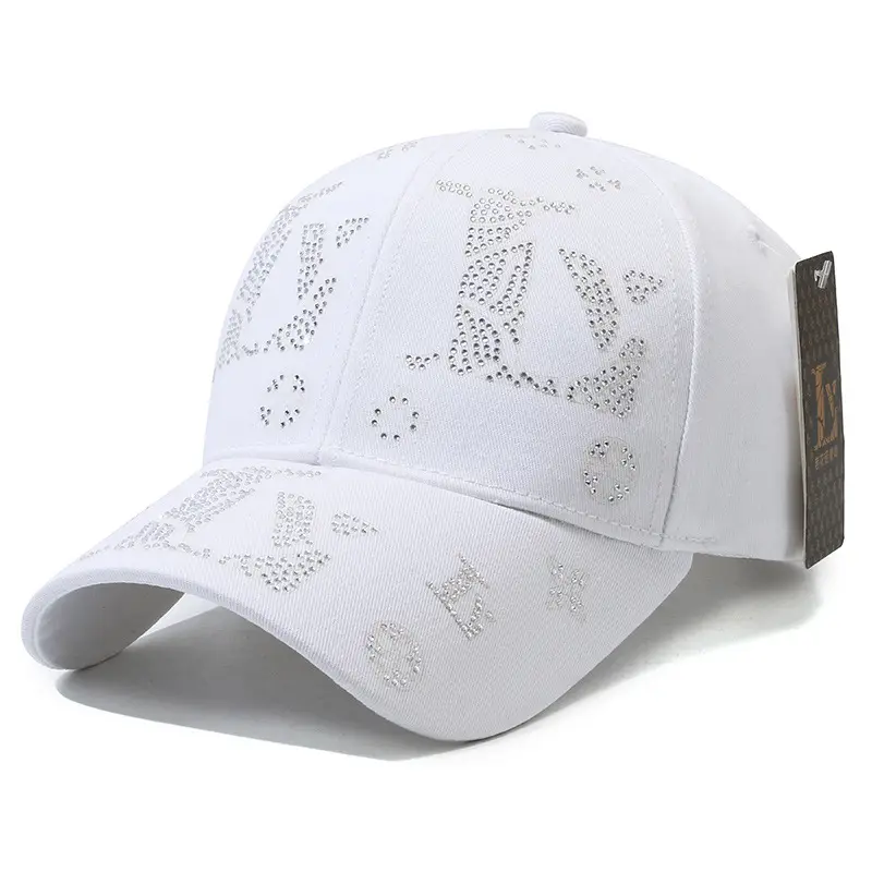 White Embroidered Baseball Cap for Men Women Sports Casual Wear - Image 9
