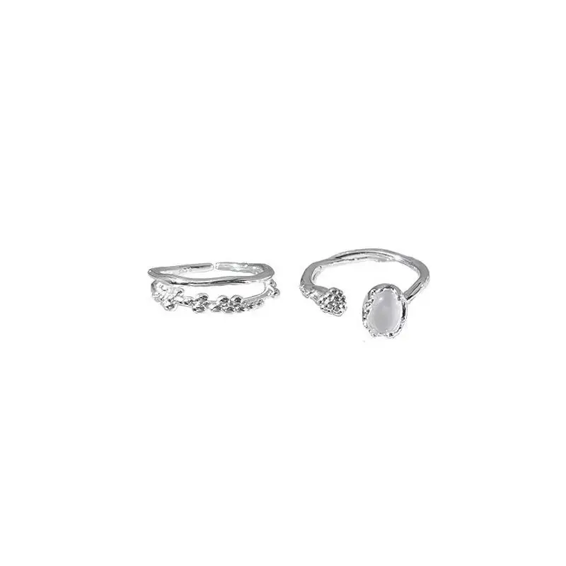 Moonstone Adjustable Ring for Women Elegant Open Design - Image 8