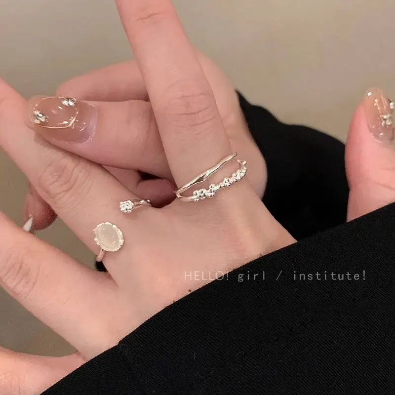 Moonstone Adjustable Ring for Women Elegant Open Design — feature 2