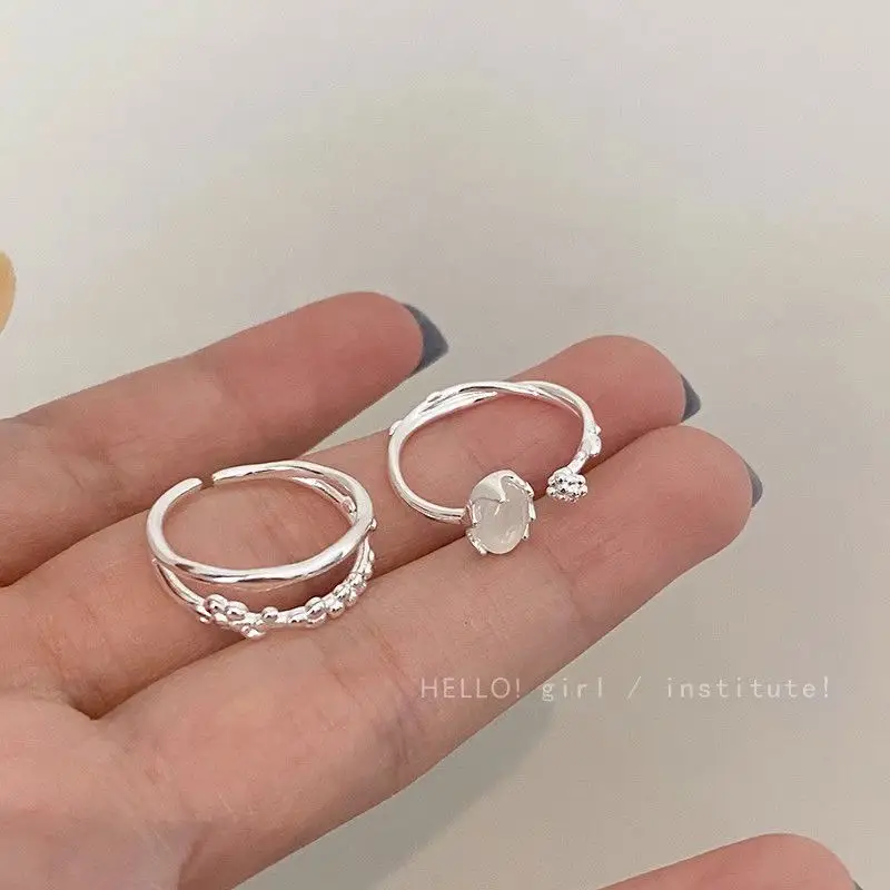 Moonstone Adjustable Ring for Women Elegant Open Design — feature 5