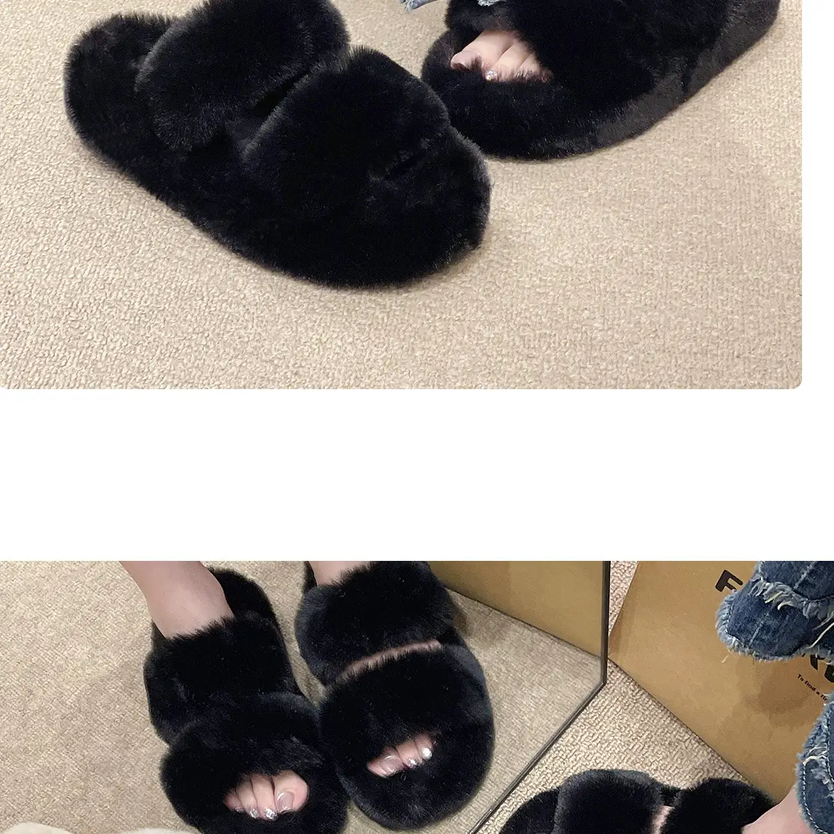 Women Warm Furry Slippers Autumn Winter Indoor Home Wear — feature 18