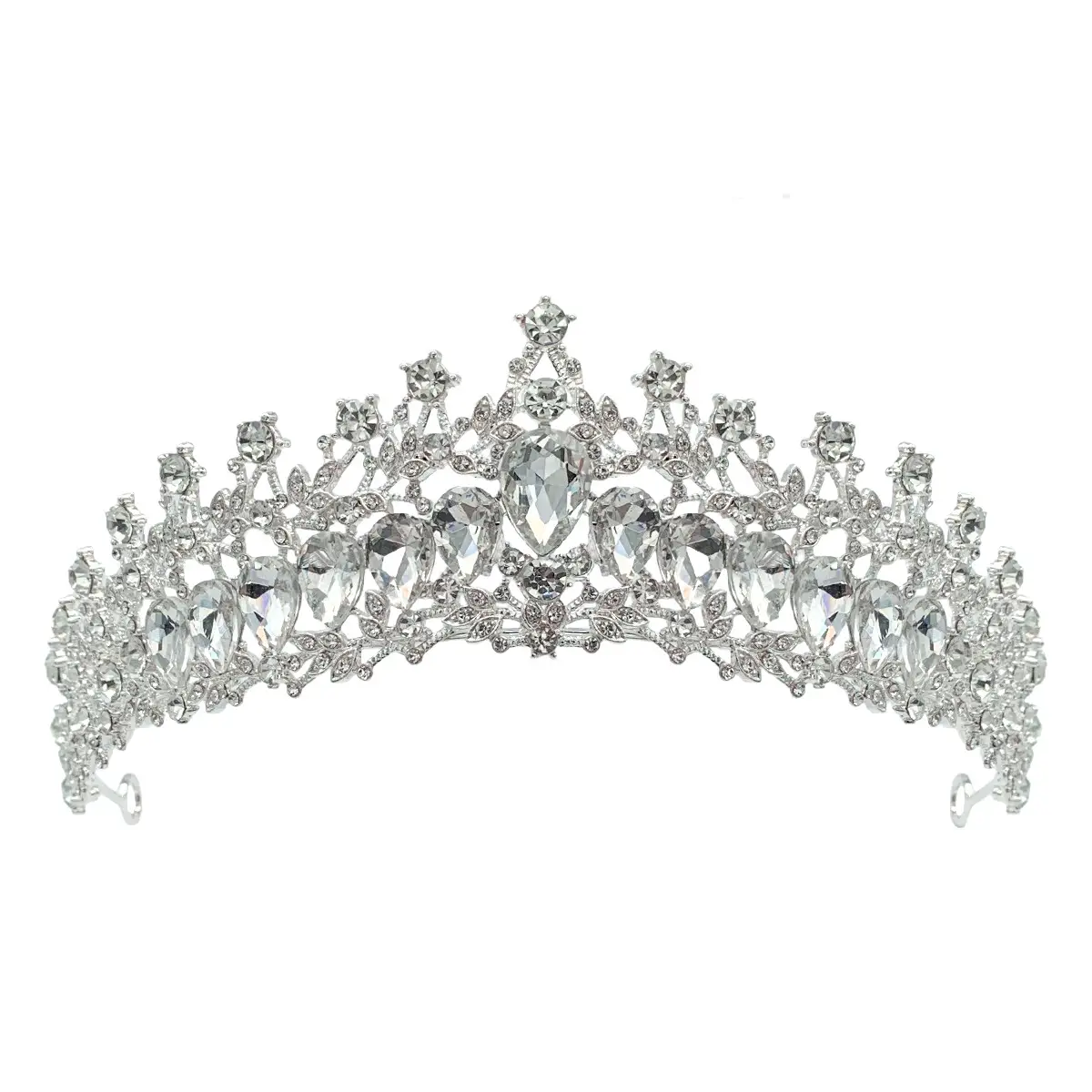 Luxury Sparkling Bridal Crown with Multicolor Rhinestones — feature 17