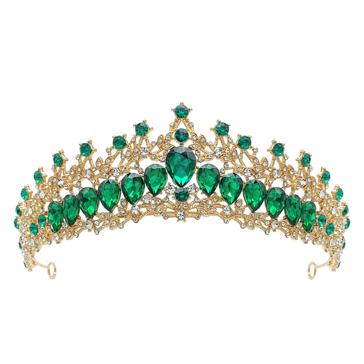 Luxury Sparkling Bridal Crown with Multicolor Rhinestones - Image 5