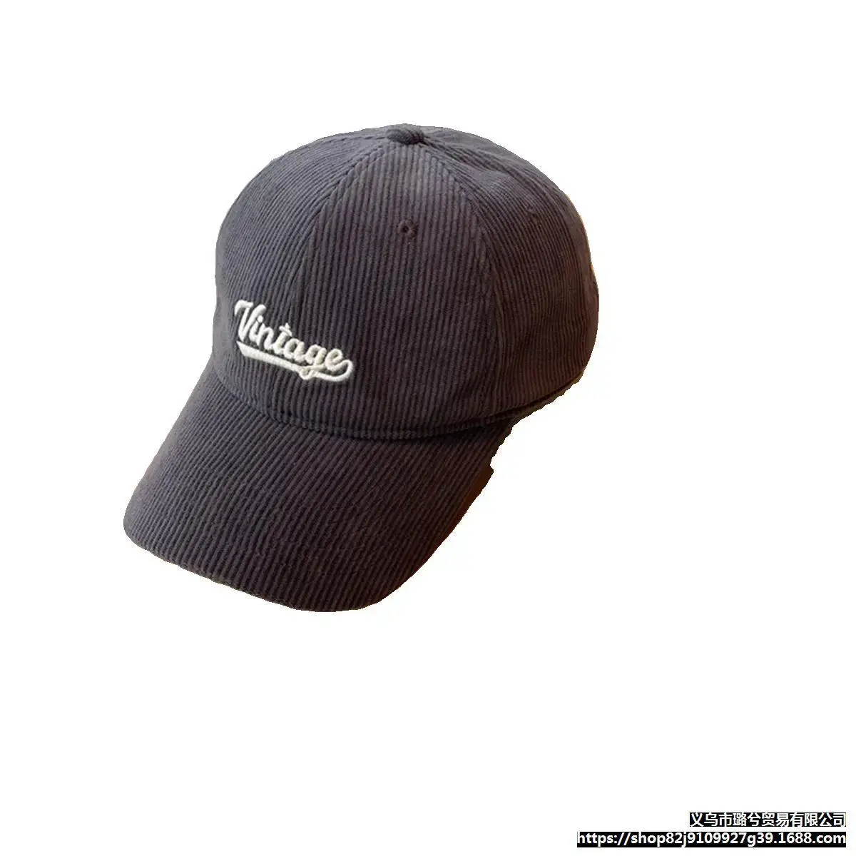 Women Vintage Blue Corduroy Cap 2023 - Image 11