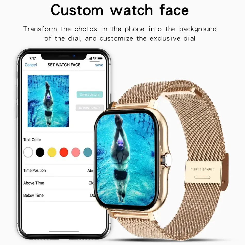 Y13 Smart Watch with Gold Bracelet & Bluetooth Connectivity — feature 13
