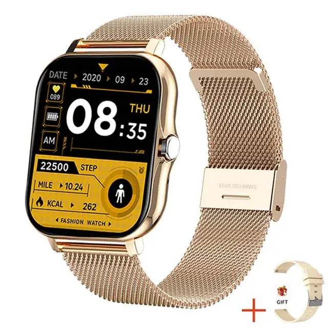 Y13 Smart Watch with Gold Bracelet & Bluetooth Connectivity - Image 7