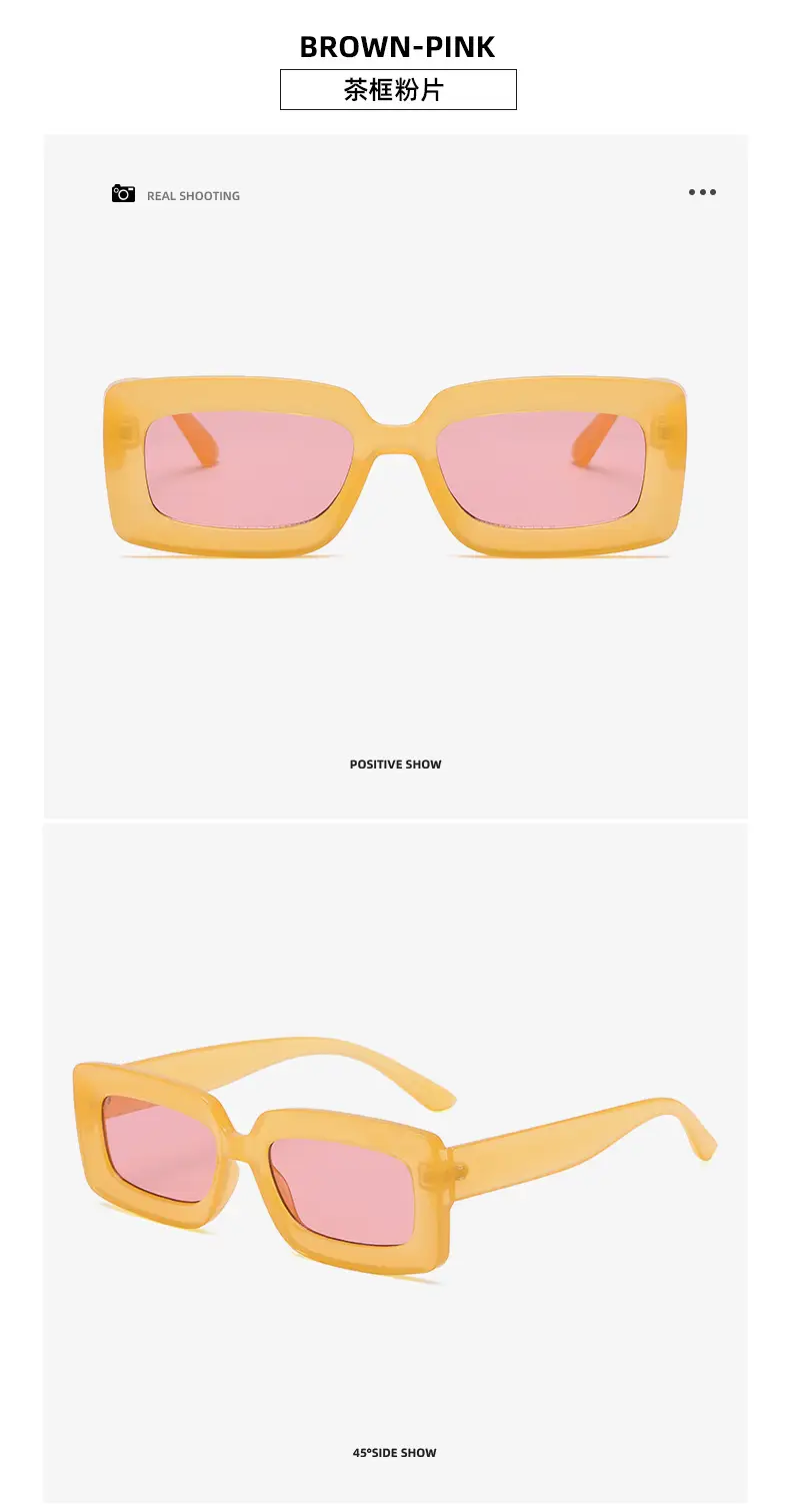 Green Retro Square Sunglasses for Women — feature 16