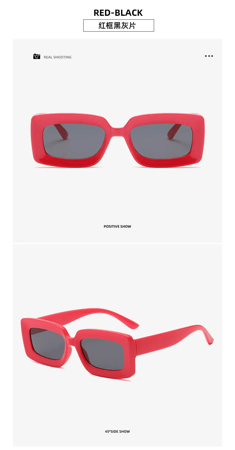 Green Retro Square Sunglasses for Women — feature 18