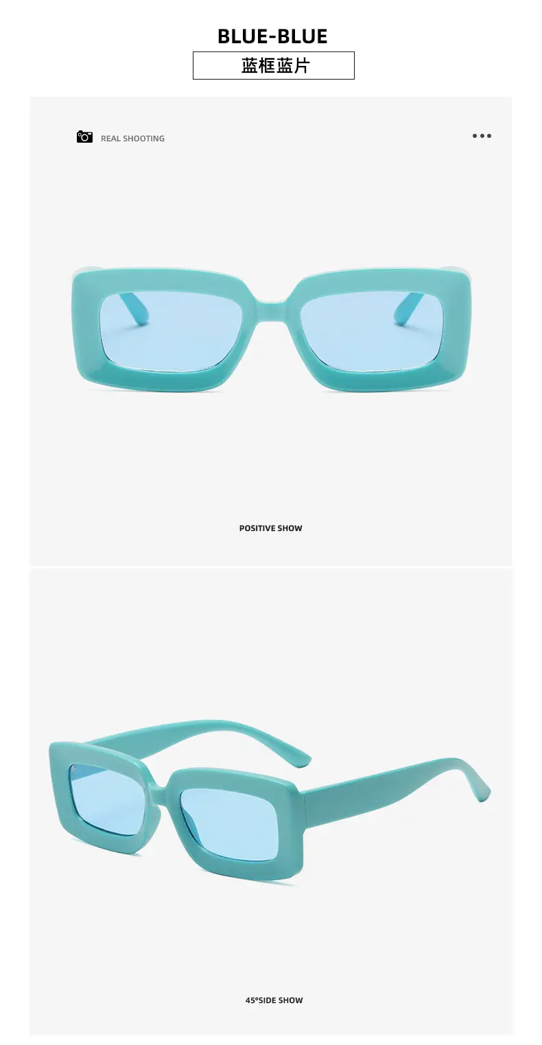 Green Retro Square Sunglasses for Women — feature 20