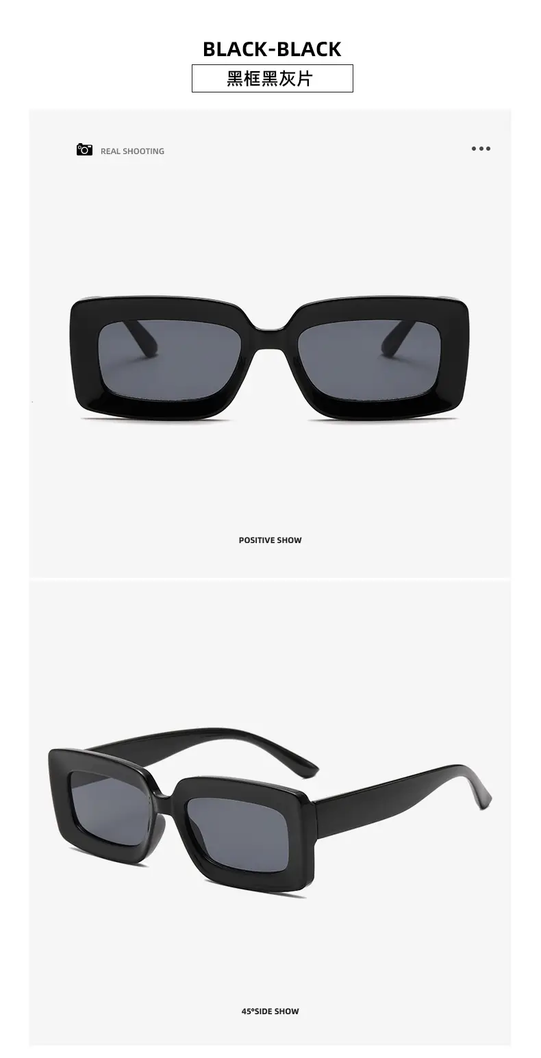Green Retro Square Sunglasses for Women — feature 22