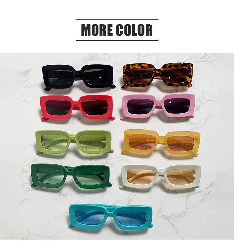 Green Retro Square Sunglasses for Women — feature 24