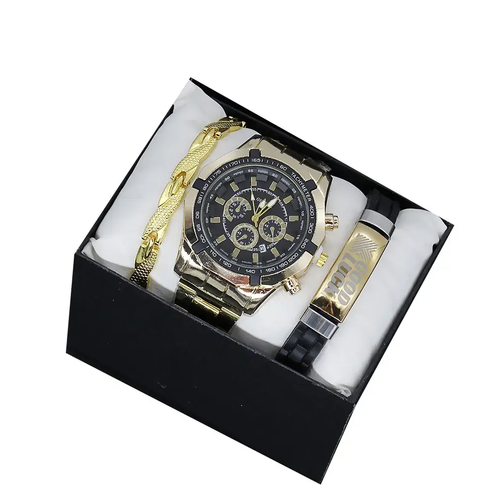 Men's 3PC Steel Watch Set with 2 Quartz Watches - Image 6