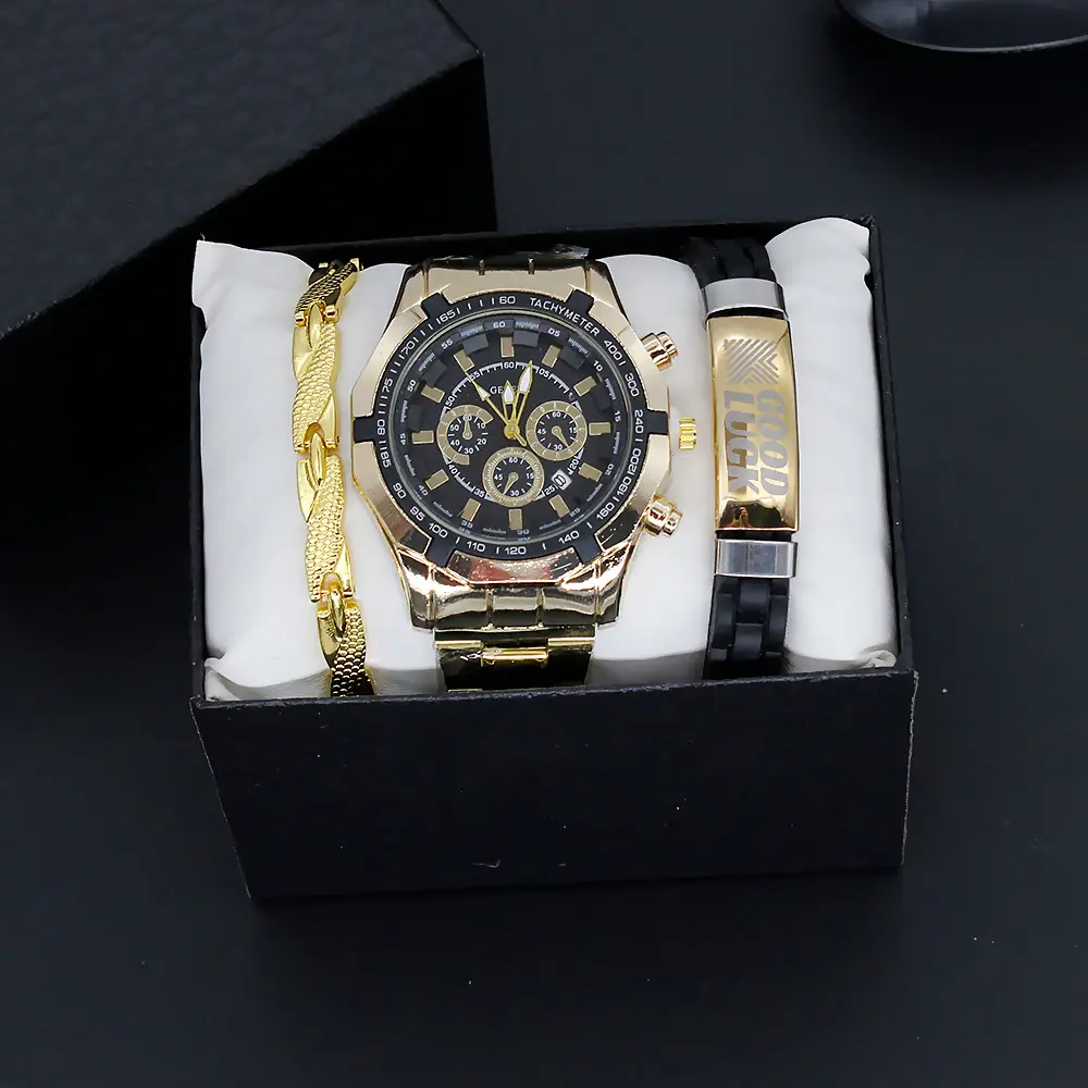 Men's 3PC Steel Watch Set with 2 Quartz Watches — feature 8