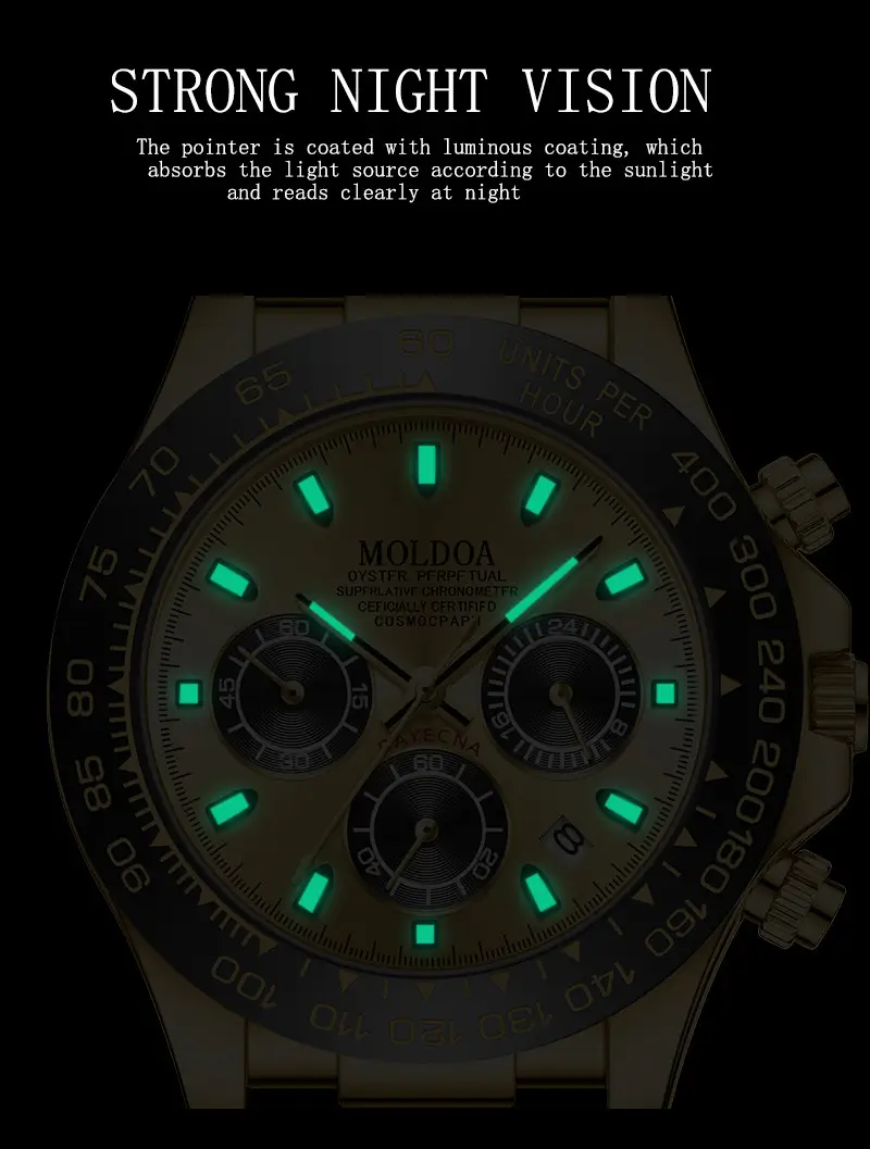 Ditong takes Jindi Yu Wenle hollow fake mechanical watch men's calendar waterproof watch trembles fast hand a generation of hair — feature 25