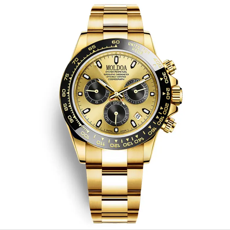 Ditong takes Jindi Yu Wenle hollow fake mechanical watch men's calendar waterproof watch trembles fast hand a generation of hair