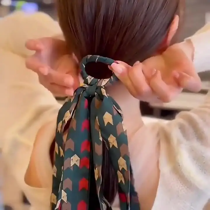 Thousand-character Hairpin Ribbon Tie Hair Band Back Pressure Simple Ancient Style Female Bow Modern Hanfu Headdress Updo Hairpin - Image 14