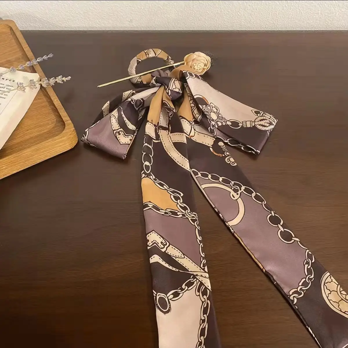 Thousand-character Hairpin Ribbon Tie Hair Band Back Pressure Simple Ancient Style Female Bow Modern Hanfu Headdress Updo Hairpin - Image 7