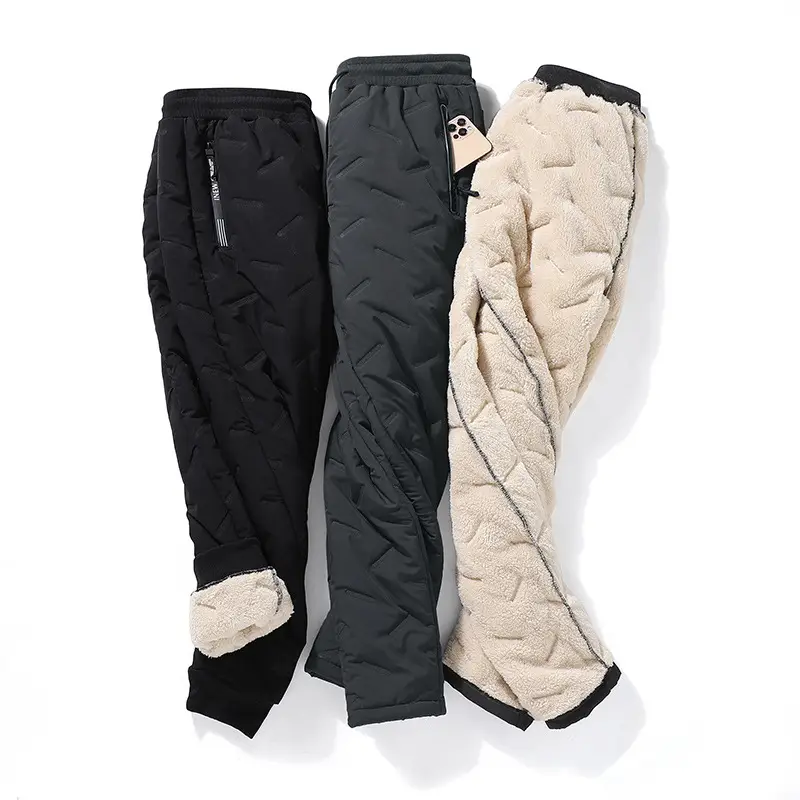 Warm Cotton Pants Plus Size Loose Fleece Lined - Image 6