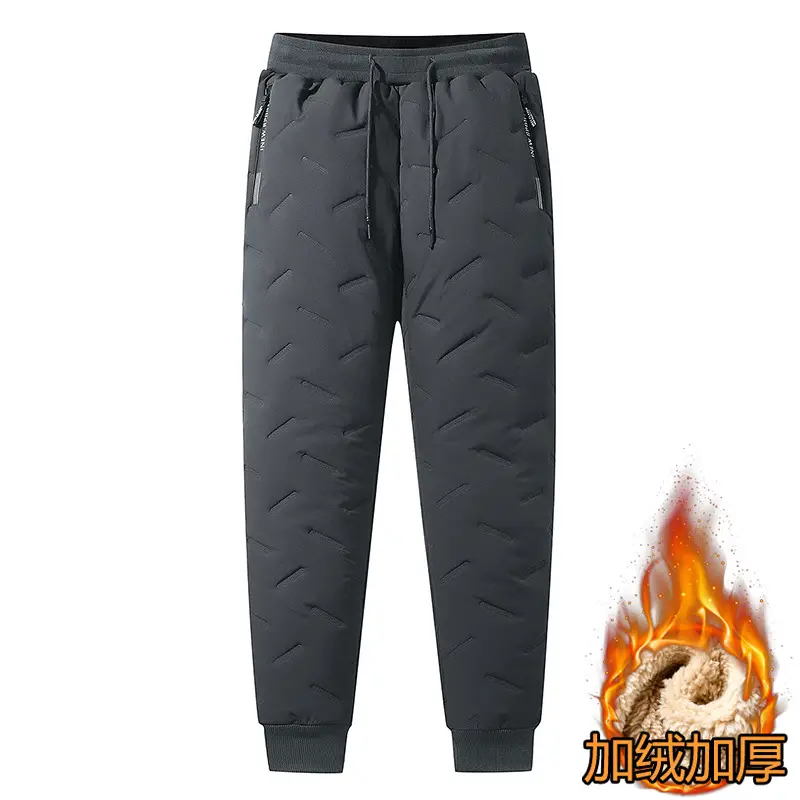 Warm Cotton Pants Plus Size Loose Fleece Lined - Image 2