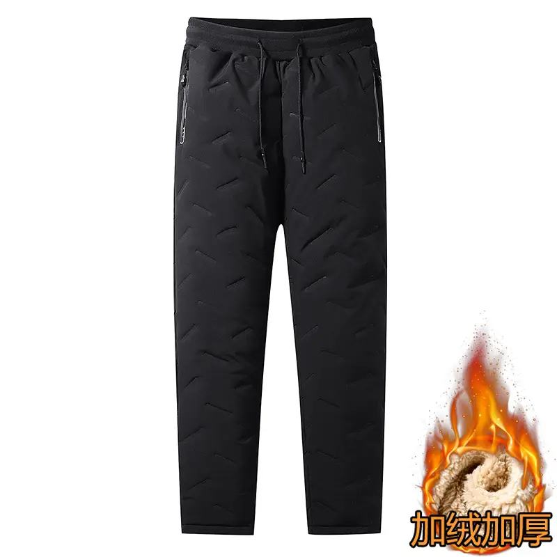 Warm Cotton Pants Plus Size Loose Fleece Lined - Image 3