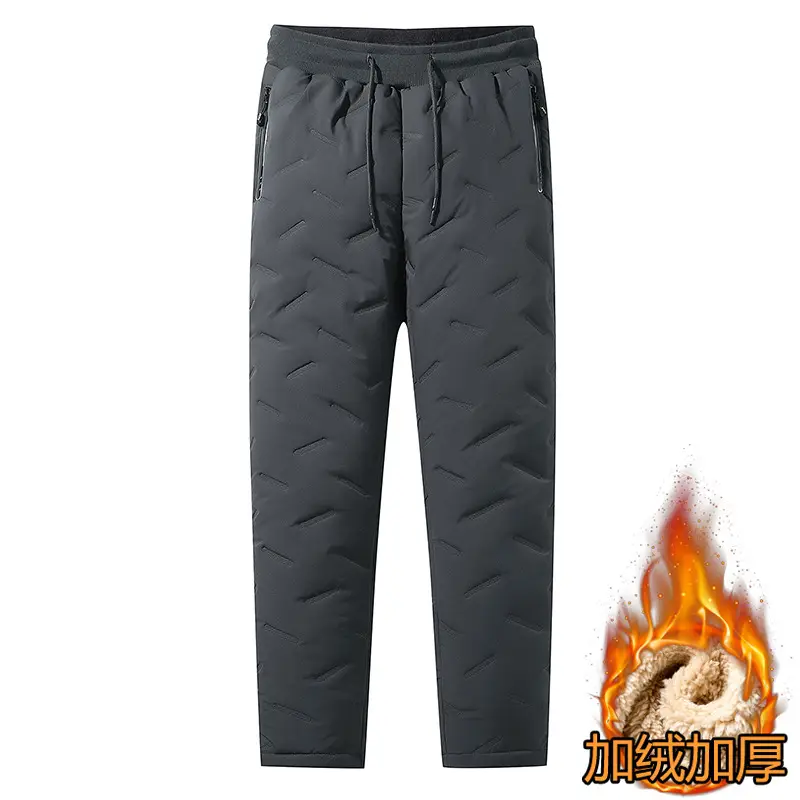 Warm Cotton Pants Plus Size Loose Fleece Lined - Image 4