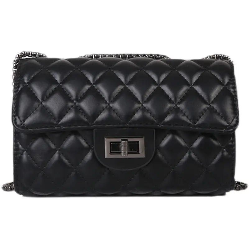 Women's Black Diamond Chain Crossbody Bag 2023 - Image 7