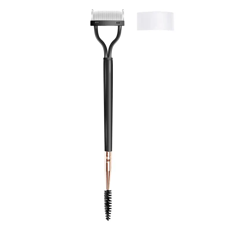 Straight handle black double comb