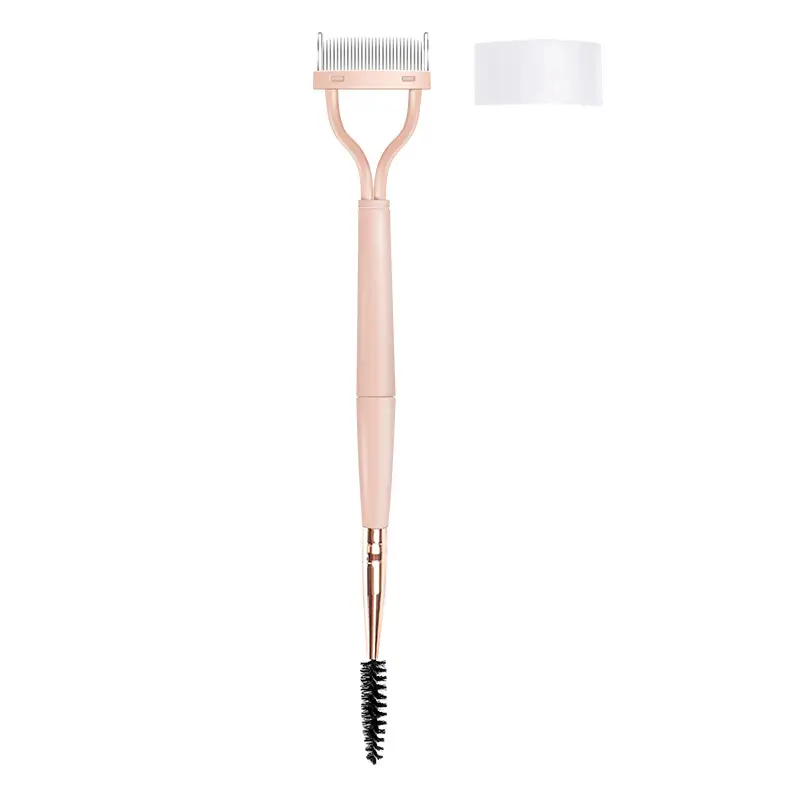 Pink Eyelash Curler Comb with Curling Brush - Image 10