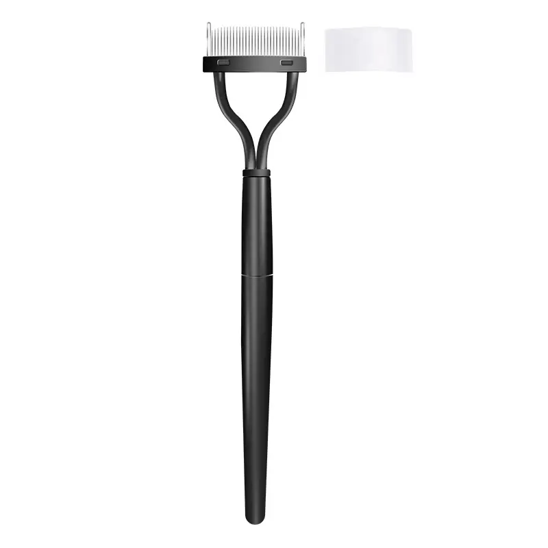 Pink Eyelash Curler Comb with Curling Brush - Image 5