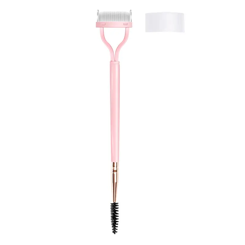 Pink Eyelash Curler Comb with Curling Brush - Image 6