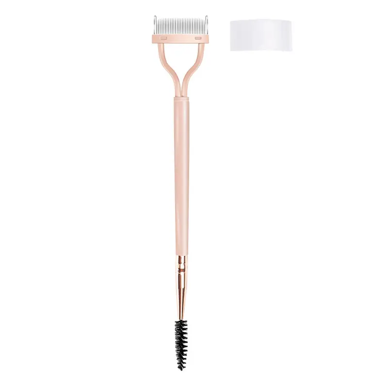 Pink Eyelash Curler Comb with Curling Brush - Image 7