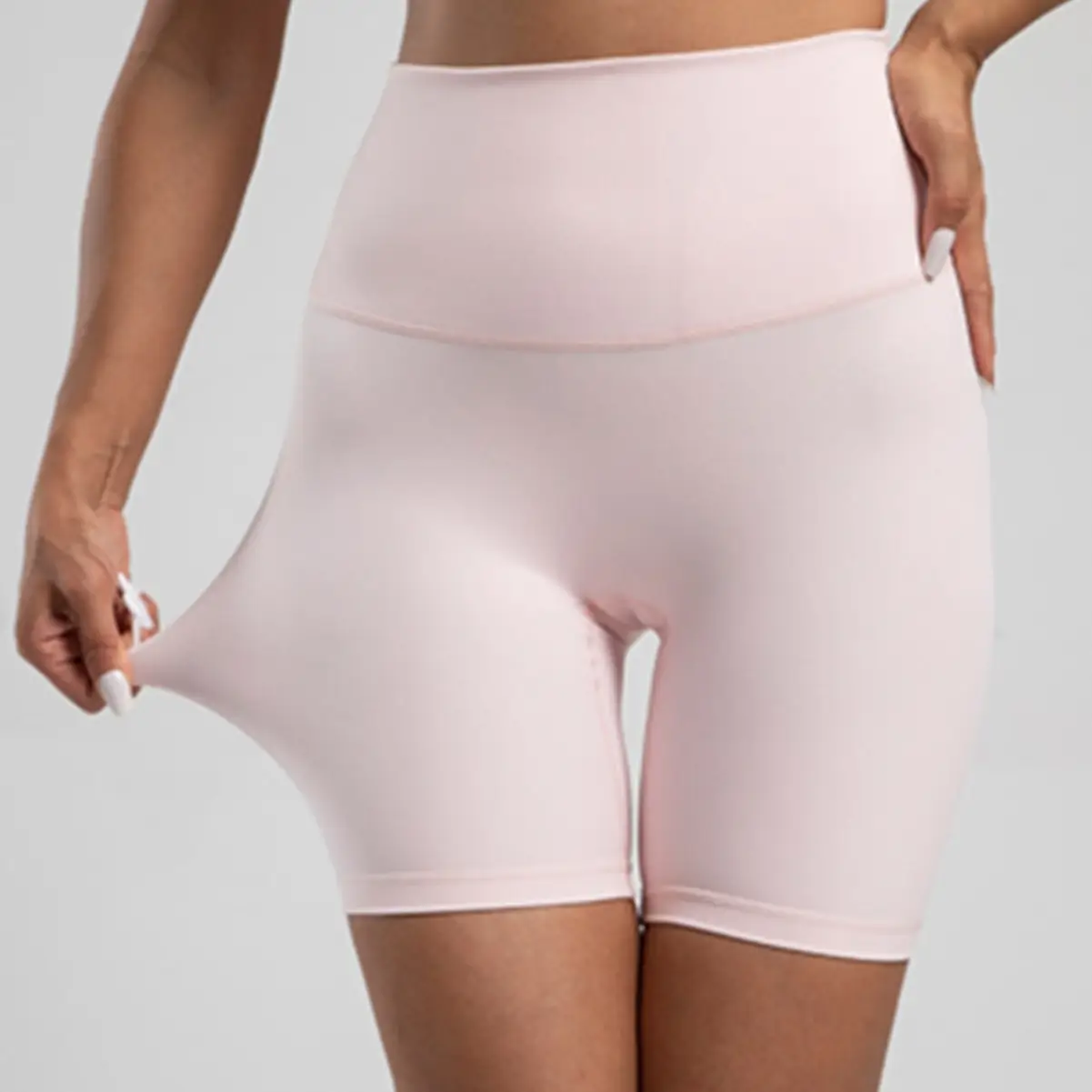 Women's High Waist Yoga Shorts Grey Tight Fit
