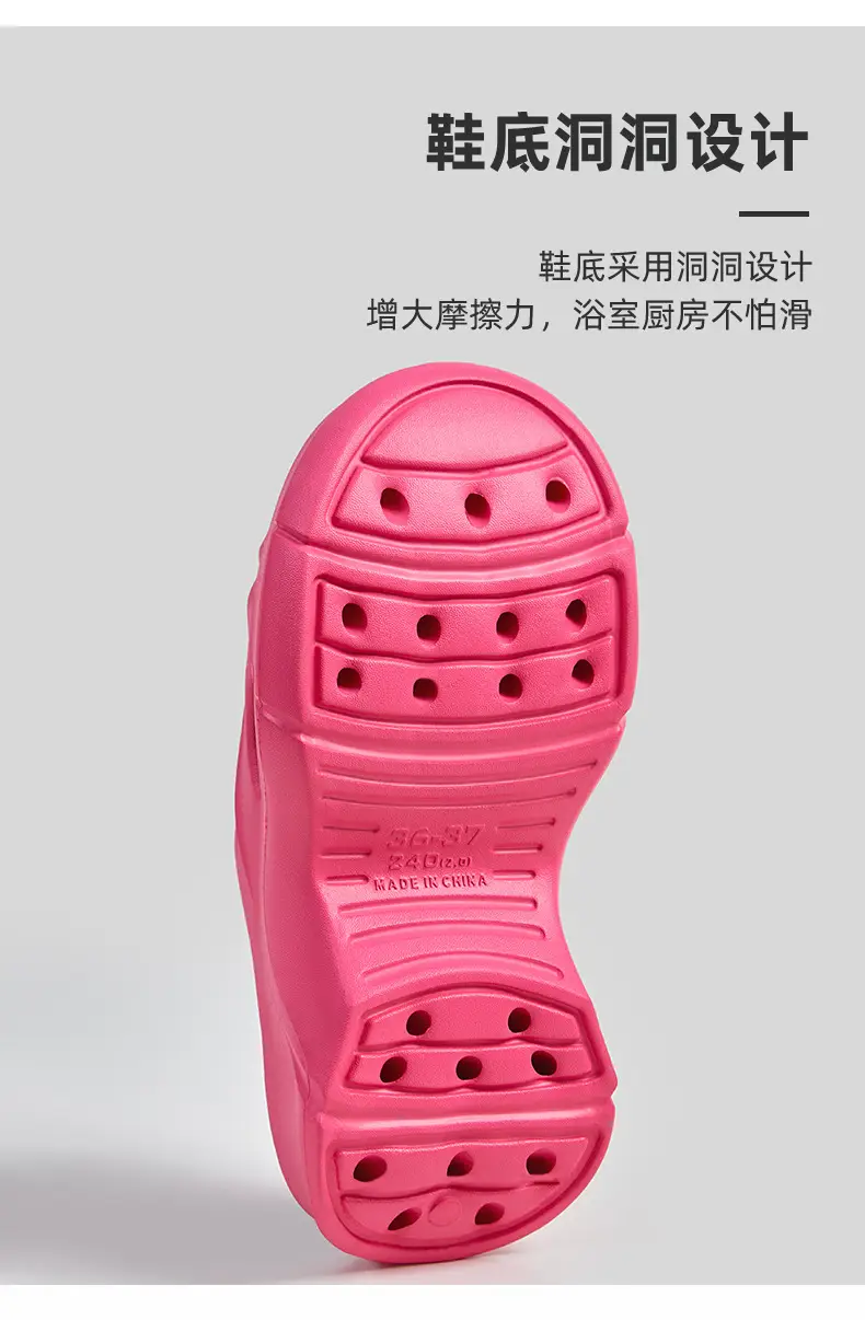 Women's Black Thick Sandals 2023 Summer Outdoor — feature 11