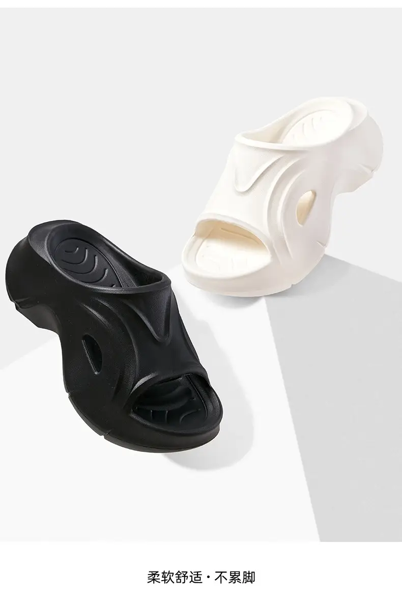 Women's Black Thick Sandals 2023 Summer Outdoor — feature 15